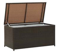 vidaXL Garden Storage Box Poly Rattan 100x50x50 cm Brown UK HOT