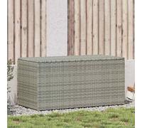 Vidaxl Garden Storage Box Poly Rattan 100X50X50 Cm Grey