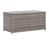 vidaXL Garden Storage Box Poly Rattan 100x50x50 cm Grey