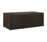 vidaXL Garden Storage Box Poly Rattan 180cm Brown Outdoor Garden Patio Bench
