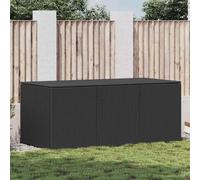 vidaXL Garden Storage Box Poly Rattan 180x90x70 cm Black