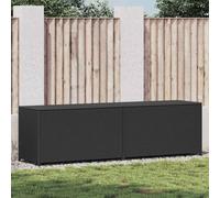 Vidaxl Garden Storage Box Poly Rattan 200X50X60 Cm Black