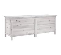 vidaXL Garden Storage Box White 150x50x56.5 cm Solid Wood Fir