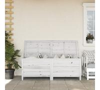 Vidaxl Garden Storage Box White 150X50X56.5 Cm Solid Wood Fir