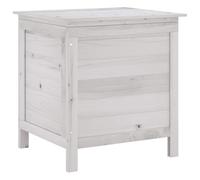 vidaXL Garden Storage Box White 50x49x56.5 cm Solid Wood Fir