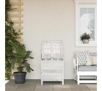 vidaXL Garden Storage Box White 50x49x56.5 cm Solid Wood Fir