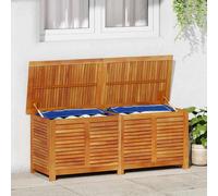 vidaXL Solid Wood Acacia Garden Storage Box - Multipurpose Outdoor Chest with Water- PE Bag, Brown, 150x50x56 cm
