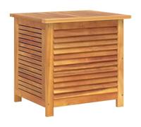 vidaXL Garden Storage Box with Louver, Outdoor Storage Box for Patio Balcony Terrace, Blanket Box for Cushion Tool, Storage Chest, Solid Wood Acacia