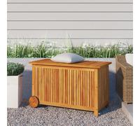 vidaXL Garden Storage Box with Wheels 90x50x58 cm Solid Wood Acacia