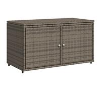 vidaXL Garden Storage Cabinet Grey 110x55x60.5 cm Poly Rattan