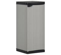 Vidaxl Garden Storage Cabinet With 1 Shelf Grey And Black 35X40X85 Cm