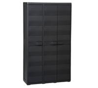 Vidaxl Garden Storage Cabinet With 4 Shelves Black