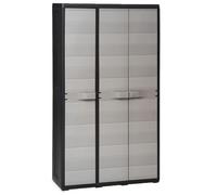 vidaXL Garden Storage Cabinet with 4 Shelves Black and Grey