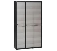 Vidaxl Garden Storage Cabinet With 4 Shelves Black And Grey