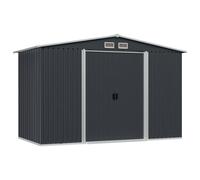 vidaXL Garden Storage Shed Anthracite Steel 257x205x178cm Tool House Cabin