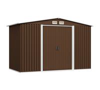 vidaXL Garden Storage Shed Brown 257x205x178 cm Steel, Brown