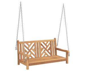 VidaXL Garden Swing Bench 2 -Seater 114 X 60 X 64 Cm Solid Teak Wood