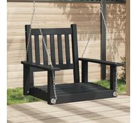 Garden Swing Chair with Metal Chains Patio Hanging Chair Solid Wood Fir vidaXL