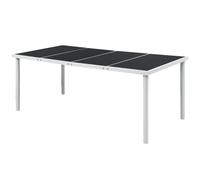 vidaXL Garden Table 190x90x74 cm Black Steel