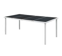 vidaXL Garden Table 190x90x74 cm Black Steel UK HOT