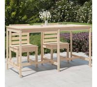 (natural pine, 203.5 x 90 x 110 cm) vidaXL Garden Table Outdoor Table Patio Wooden Dining Table Solid Wood Pine