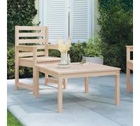 (natural pine, 82.5 x 82.5 x 45 cm) vidaXL Garden Table Outdoor Table Patio Wooden Dining Table Solid Wood Pine