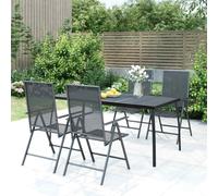vidaXL Garden Table Anthracite 165x80x72 cm Steel Mesh UK HOT