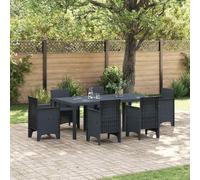 Garden Table Poly Rattan Outdoor Furniture Modern Style Terrace Dining vidaXL