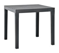 vidaXL Garden Table Anthracite 78x78x72 cm Plastic UK HOT