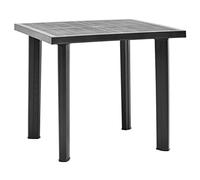 vidaXL Garden Table Anthracite 80 x 75 x 72 cm Plastic