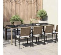 VidaXL Garden Table Beige Poly Rattan