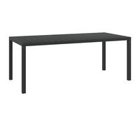 vidaXL Garden Table Black 185x90x74 cm Aluminium and WPC
