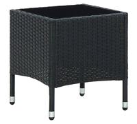vidaXL Garden Table Black 40x40x45 cm Poly Rattan, Black