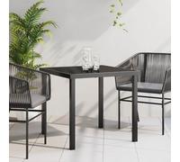 vidaXL Garden Table Black 80 x 80 x 73 cm Solid Teak wood