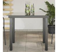 vidaXL Garden Table Black 80x80x74 cm Aluminium and Glass