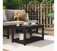 vidaXL Garden Table Black 82.5x50.5x45 cm Solid Wood Pine UK HOT