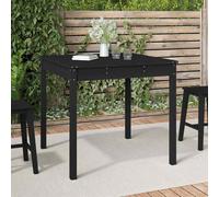vidaXL Garden Table Black 82.5x82.5x76 cm Solid Wood Pine UK HOT