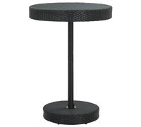 vidaXL Garden Table Black Poly Rattan Outdoor Bar Bistro Pub Tea Coffee Table