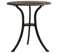 vidaXL Garden Table Bronze Cast Aluminium Outdoor Dining Dinner Coffee Desk