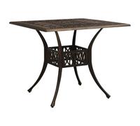 vidaXL Garden Table Bronze 90x90x73 cm Cast Aluminium UK HOT