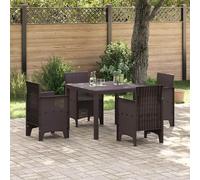 vidaXL Garden Table Brown 100 x 100 x 73 cm Poly Rattan