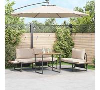 vidaXL Garden Table Brown 100 x 55 x 70 cm Steel and DPC
