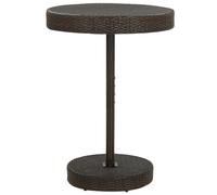 vidaXL Garden Table Brown Poly Rattan Outdoor Bar Bistro Pub Counter Tea Table