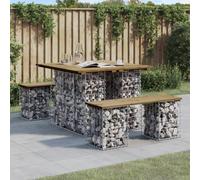 vidaXL Garden Table Gabion Design 100x102x72 cm Impregnated Wood Pine