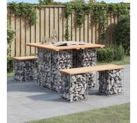 vidaXL Garden Table Gabion Design 100x102x72 cm Solid Wood Pine