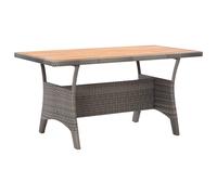 vidaXL Garden Table Grey 120x70x66 cm Solid Acacia Wood, Grey