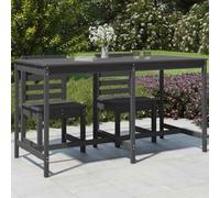 vidaXL Garden Table Grey 203.5x90x110 cm Solid Wood Pine UK HOT