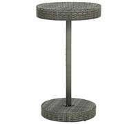 vidaXL Garden Table Grey 60.5x106 cm Poly Rattan
