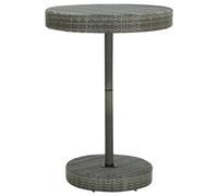 vidaXL Garden Table Grey 75.5x106 cm Poly Rattan NEW