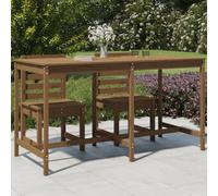 vidaXL Garden Table Honey Brown 203.5x90x110 cm Solid Wood Pine